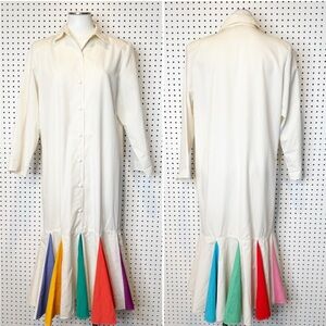 🌈 Vintage rainbow flare dress